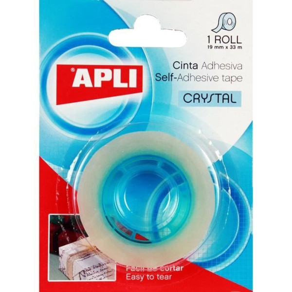 photo-Ruban adhésif crystal silencieux à usage universel - 19mmx33m - Adhésif à base d’eau 100% écologique