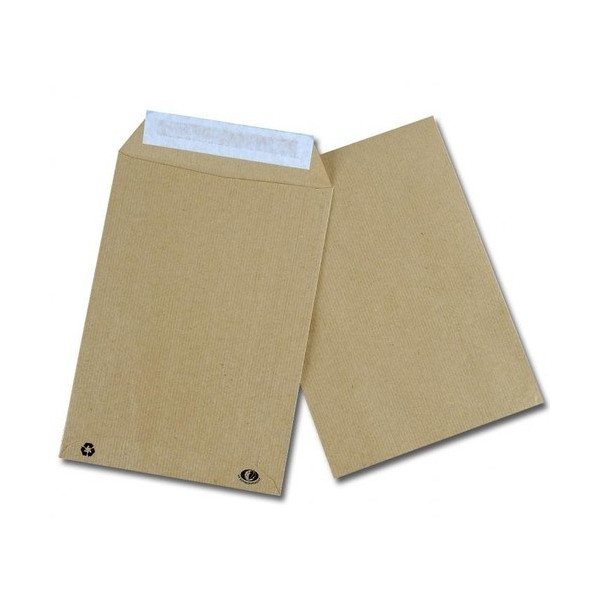 250 Pochettes - C4 - 229X324Mm - Papier Kraft Brun - 90G - Auto-Adhésives - Gpv pas cher