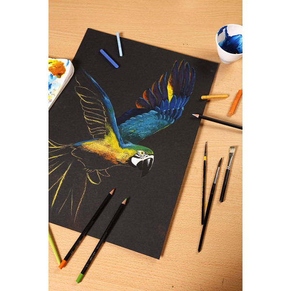 Bloc Paint'On Noir Colle A4 - 20 Feuilles - Clairefontaine | Surdiscount