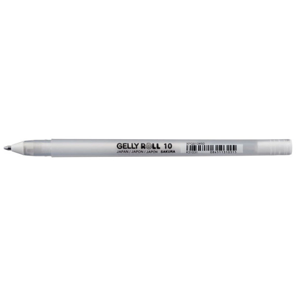 photo-Stylo - Encre gel - Blanc - 0,5mm - Gelly Roll Basic 10 - Sakura