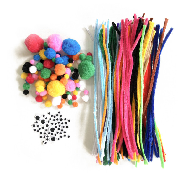 Chenilles - Pompons - Loisirs créatifs - 254 pièces - Assortiment