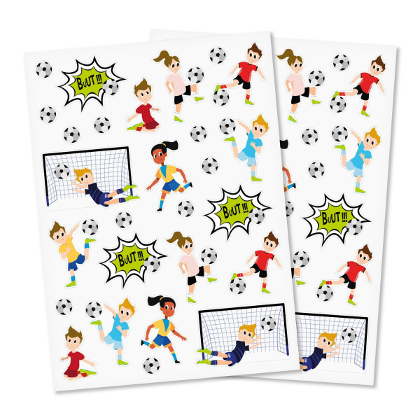 Gommettes - Football - Pour enfant - 2 planches - 54 pièces - Plusieurs tailles