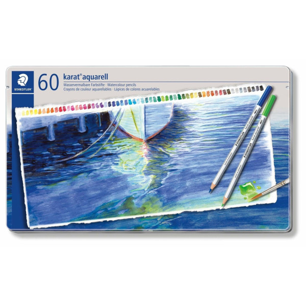 photo-60 crayons de couleur - Aquarellable - Beaux-arts - Karat Aquarel - Staedtler