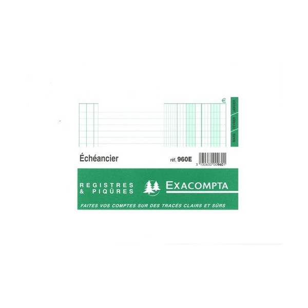 Echéancier 80 colonnes - 21 x 19cm - Exacompta