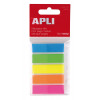 photo-Marque-pages fluorescents - Format 45x12 mm - 5 couleurs - 25 index par couleur - Index film