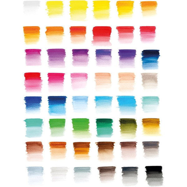 Coffret - Crayons de couleur - Aquarelle - Beaux-arts - Winsor et Newton - Collection - 50 pièces