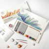 Coffret - Crayons de couleur - Graphite - Beaux-arts - Winsor et Newton - Collection - 45 pièces