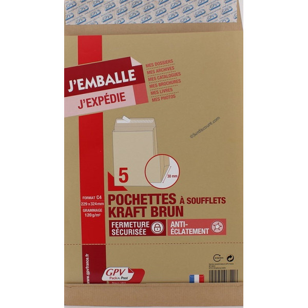 enveloppe kraft soufflet