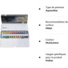 Peinture aquarelle - Boîte métal - 24 demi-godets - Winsor et Newton - Professional