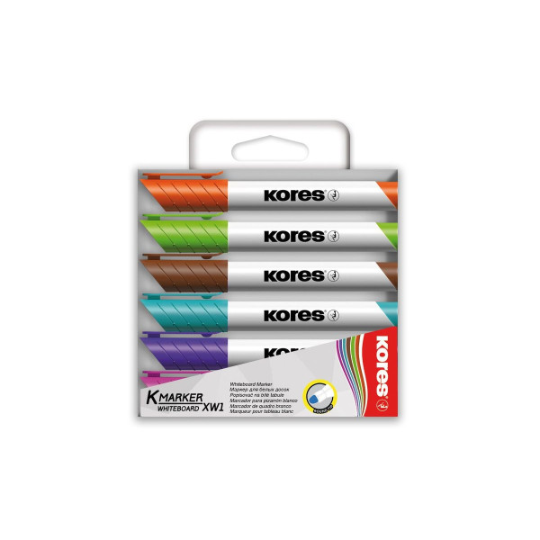 Lot De 6 Marqueurs Pour Tableau Blanc Effaçable - Kores pas cher