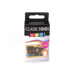 ETUI 10 CRAIES DE COULEUR ASSORTIES ULMANN