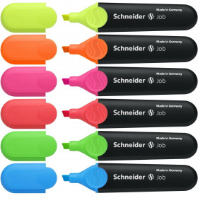 Etui De 6 Surligneurs - Job - Assortiment - Schneider | Surdiscount