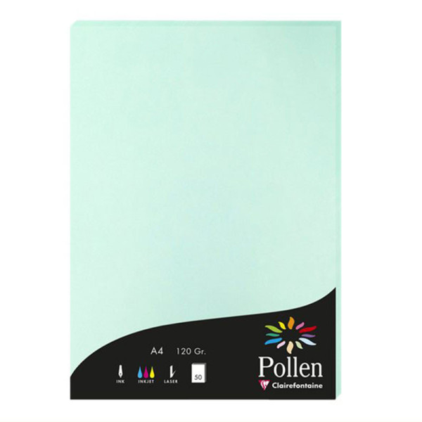 photo-Papier - A4 - Pollen - Vert jade - 120g - 50 feuilles - Clairefontaine
