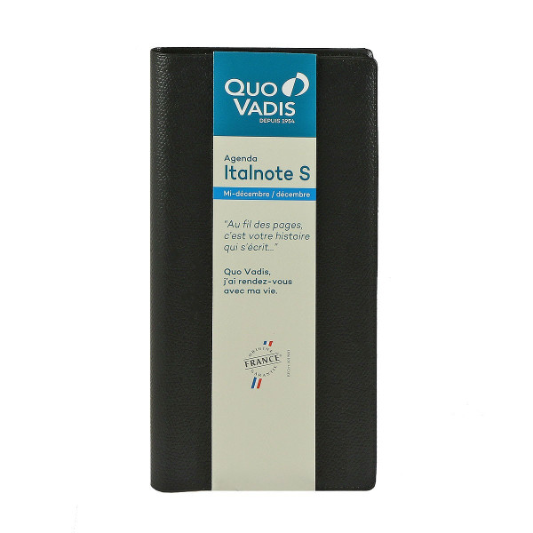 photo-Agenda Semainier 2023 Italnote S - 8,8 X 17 Cm - Noir - Quo Vadis