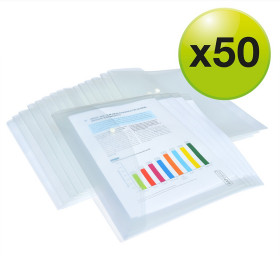 Lot 50 Pochettes Porte-Documents A4+ - Rapesco pas cher