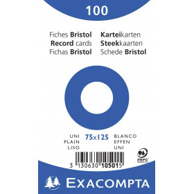 100 fiches bristol 75x125