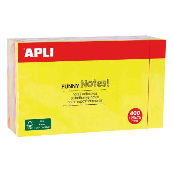 photo-Notes adhésives aux couleurs fluorescentes - 125x75mm