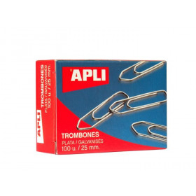 Boîte de 100 trombones 25mm Apli