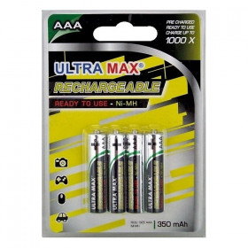 PILES RECHARGEABLES LR03 X4 - ULTRA MAX pas cher