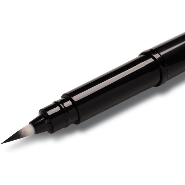 Feutre - Dessin - Calligraphie - Noir - Pointe pinceau - Avec cartouches - Pentel
