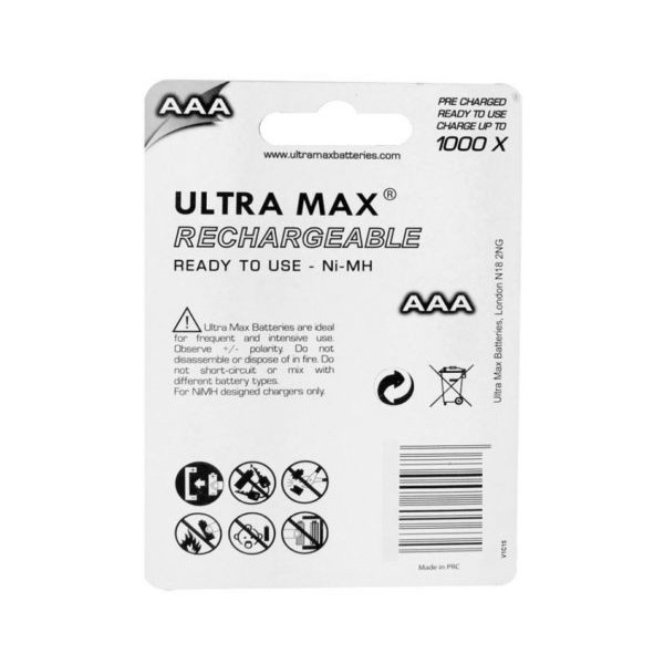 Pile Rechargeable Aa Lr6 X4 - Ultra Max | Surdiscount