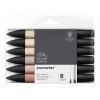 Lot de 6 feutres Promaker tons chair - Winsor et Newton pas cher