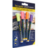 Lot De 4 Marqueurs Craie Pointe Fine - Securit pas cher