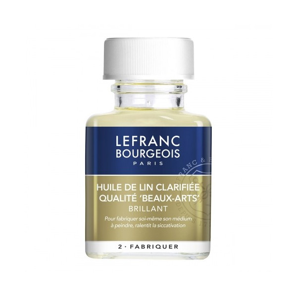 ADDITIFS HUILE DE LIN CLARIFIÉE QUALITÉ "BEAUX-ARTS" 75ML - LEFRANC & BOURGEOIS