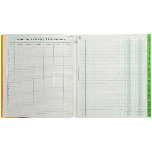 Echéancier 80 Colonnes - 21 X 19Cm - Exacompta | Surdiscount