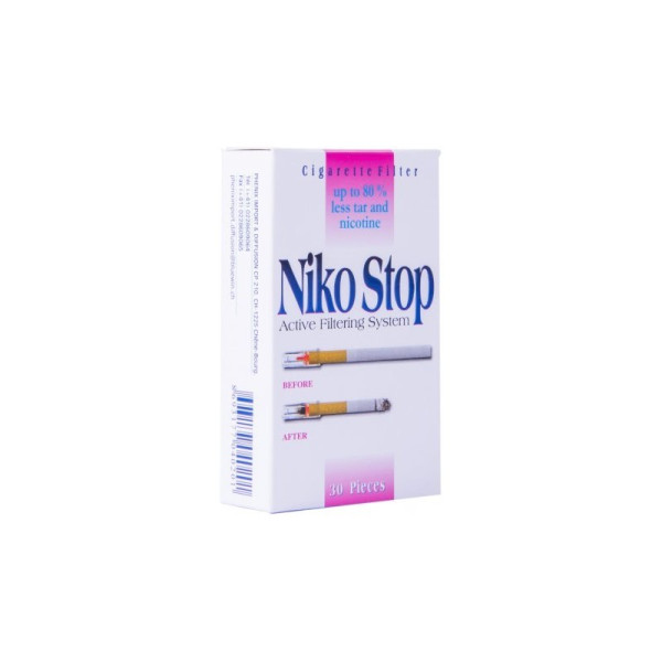30 Filtres A Cigarette Anti-Goudron Et Anti-Nicotine - Niko Stop pas cher