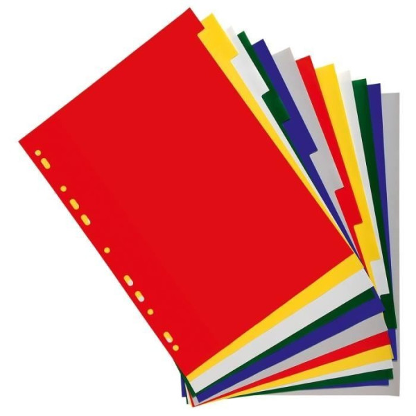 Intercalaires Polypro - 12 Positions - A4 - Exacompta pas cher-9958