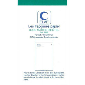 Bloc Maître D'Hôtel 96X165 Mm 50/3 Tripli Atcp 221- Elve pas cher
