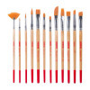 photo-12 pinceaux - Peinture aquarelle - Assortiment formes - Synthétiques - Art Creation