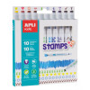 photo-10 Feutres de coloriage - Encre lavable - Double pointe avec tampon - Apli Kids