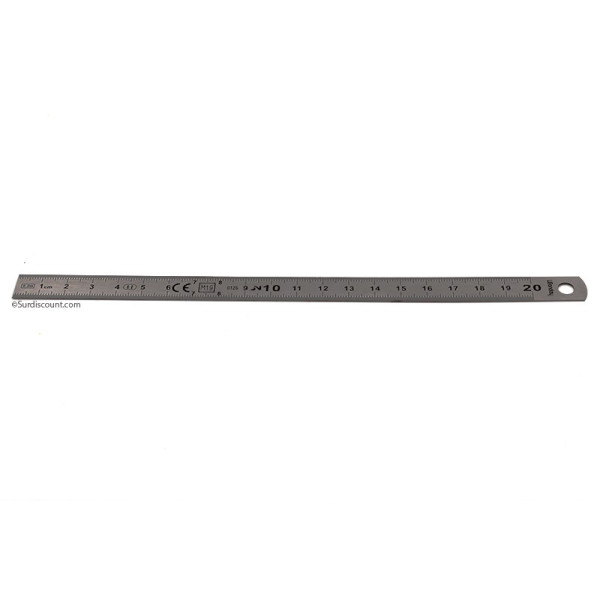 Règle Plate En Métal 20 Cm - Wonday | Surdiscount