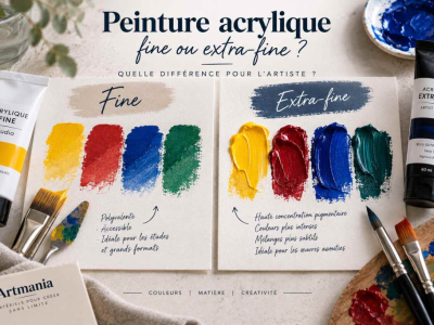 Peinture acrylique fine ou extra-fine : quelle différence pour l’artiste ?